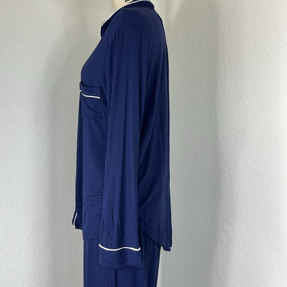 Nordstrom Rack Contrast Piping Long Sleeve Pajama Set Pants - Picture 6 of 9